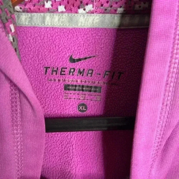Nike Therma-Fit fushia/purple girl hoodie  size XL - Picture 3 of 5